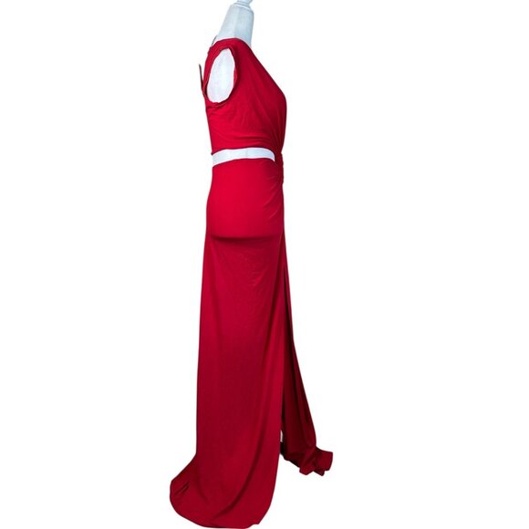 Sid Neigum Triple Loop Knit Dress in Red X-Small New Womens Long Maxi Gown - Picture 7 of 16